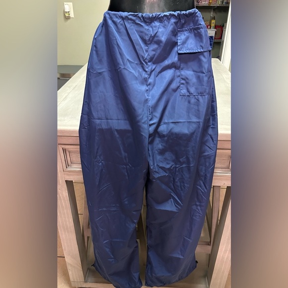 Women‘s Pants with 3 Pockets Drawstring Y2K Low Waist Baggy Parachute Pants - Picture 8 of 9
